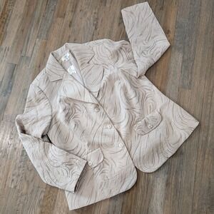 Vintage Cato Womans‎ Tan Gold 16W Button Blazer Sports Coat New With Tags